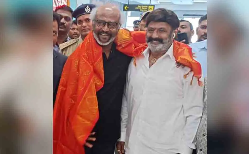 Former Andhra Pradesh Chief Minister NTR Centenary Celebration; Rajinikanth gets a warm welcome